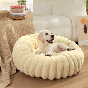 The Ultimate Comfort for Your Furry Friends: Pet Plush Winter Nest Bed Mat Round