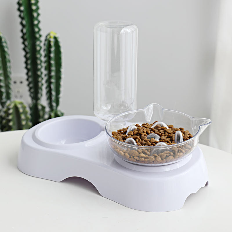 Enhance Your Pet's Dining Experience with Our Transparent Plastic Feeding and Drinking Bowl