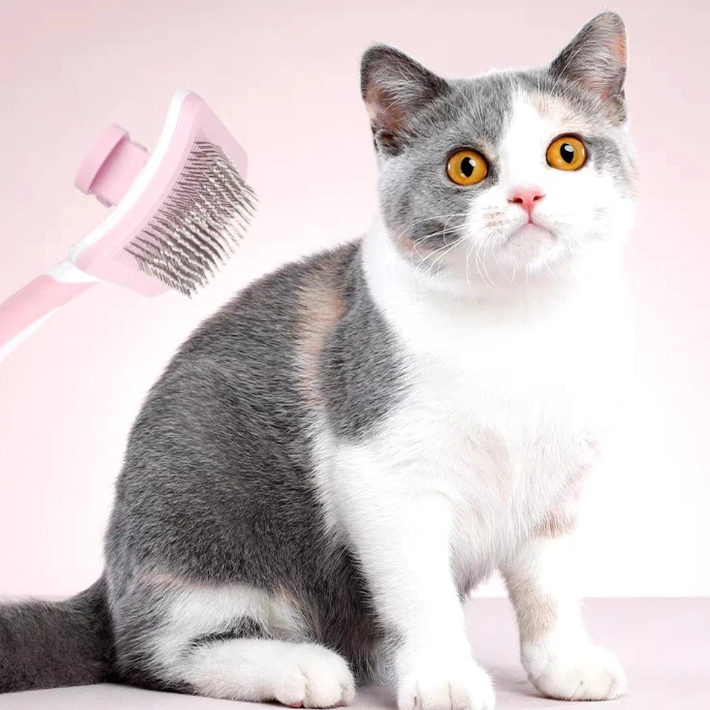 Transform Your Pet Grooming Experience with the Self Cleaning Slicker Grooming Brush